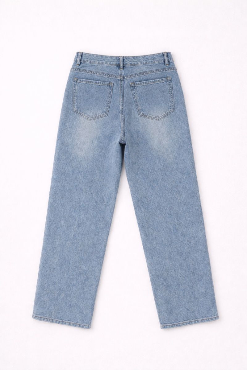 Jeans: JEAN DROIT TAILLE HAUTE BLEU CLAIR – Nuovo (secondo la descrizione) da Lausanne venduto da KeNaChic 3