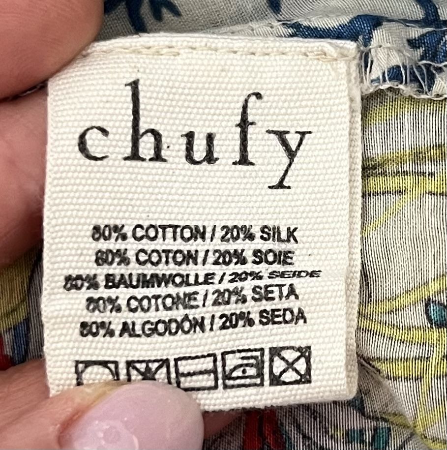 Camicette: Chufy Bluse gemustert Baumwolle/Seide Grösse M  – Nuovo (secondo la descrizione) da Uster venduto da Family_Boutique 2