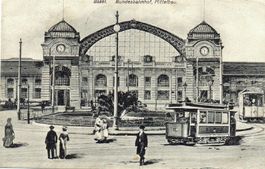BASEL Bahnhof und Städtische Stassenbahn