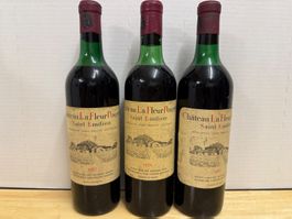 3 Rotweine Chateau La Fleur Pourret 2x1967 und 1x1970 75cl