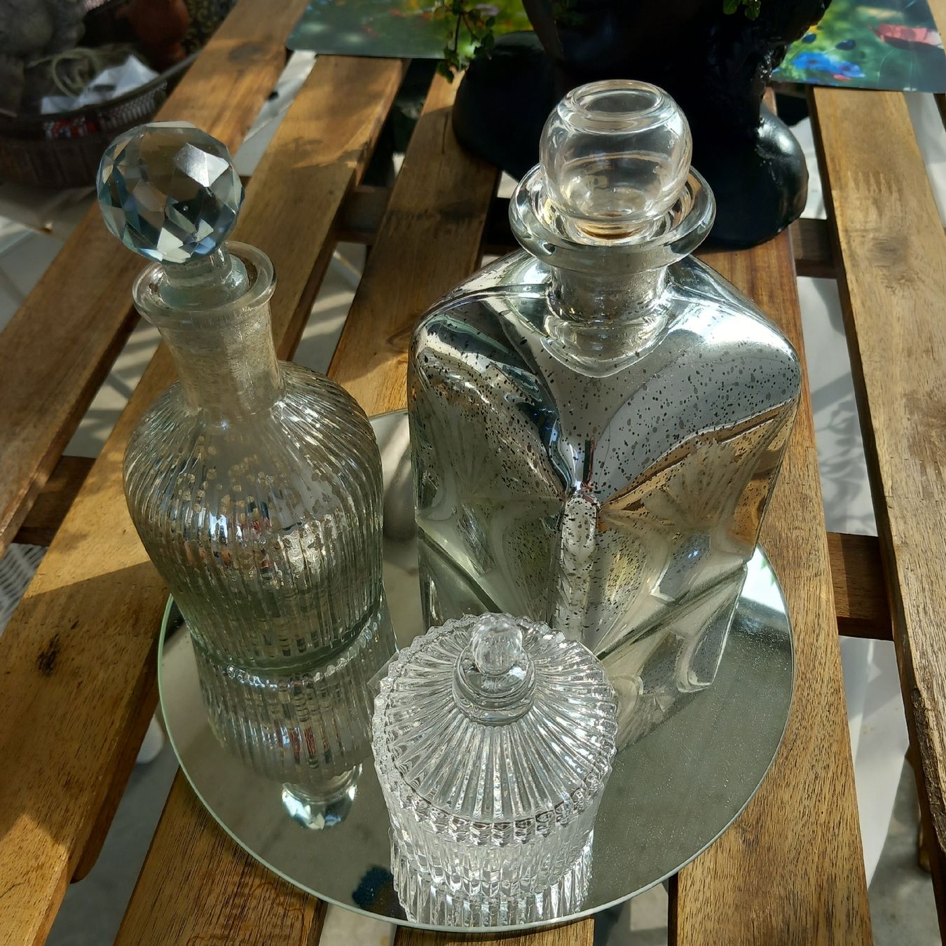 Flaconi: Zwei Glasflacon Bauernsilber u.ein Döseli / Vintage – Usato da Aegerten venduto da gismolini 1