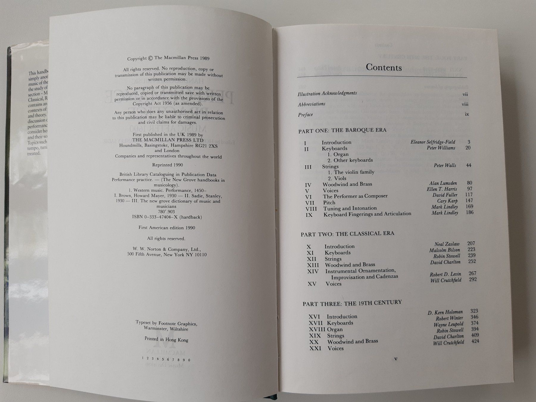 Libri: New Grove Handbooks in Music Performance Practice – Nuovo (secondo la descrizione) da Basel venduto da odradek 3