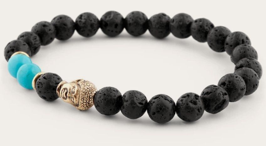 Bracciali & Braccialetti: Türkis Perlenarmband Buddha – Nuovo e nell'imballaggio originale da Selkingen venduto da Eishase 2