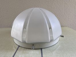 Weisse Glas Deckenlampe Vintage 70er Jahre Retro Lampe