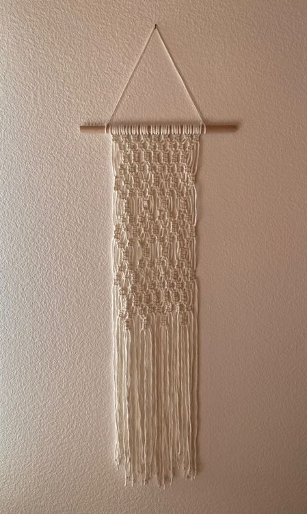 2er Set Makramee Wandbehänge - Boho Wandteppich 66x20cm Für Wohnzimmer & Schlafzimmer