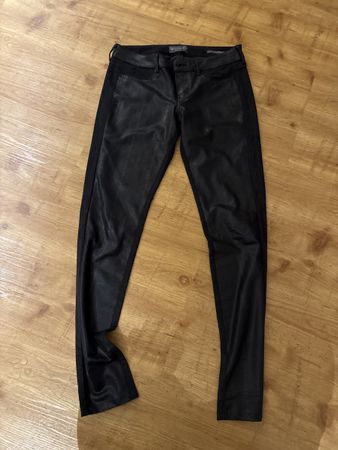 Guess Kunstlederhose Gr. 27 Schwarz Damen Herbst Style