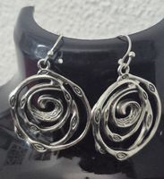 Orecchini pendenti argento design spirale nuovo