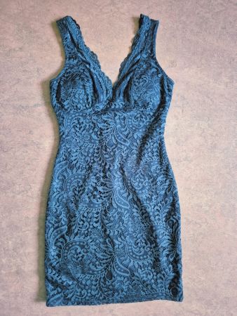 KLEID DRESS 36 S PETROL TÜRKIS NACHTHEMD NEGLIGÉ BABYDOLL