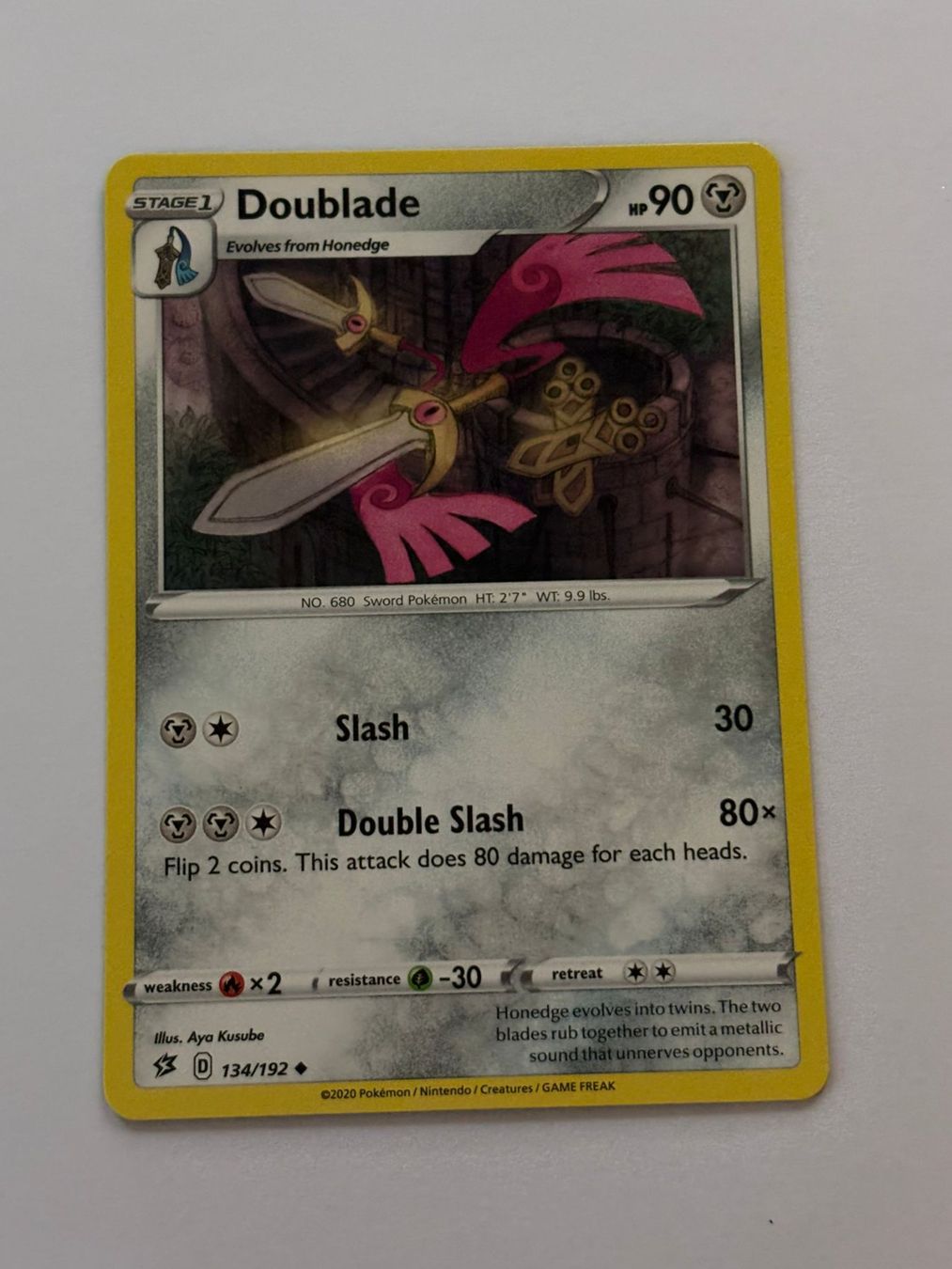 Pokémon Carte collezionabili: Pokemon-Karte Doublade 134/192 – Usato da Herisau venduto da Seyashop1
