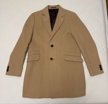 Edler Herren Mantel, Grösse L, Beige, Top Zustand!