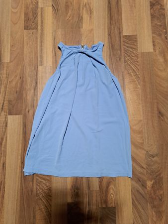 Sommerliches, hellblaues Top mit Reissverschluss, Gr. S