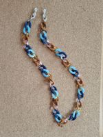 Brillenband Kette, modisch, braun, blau & NEU