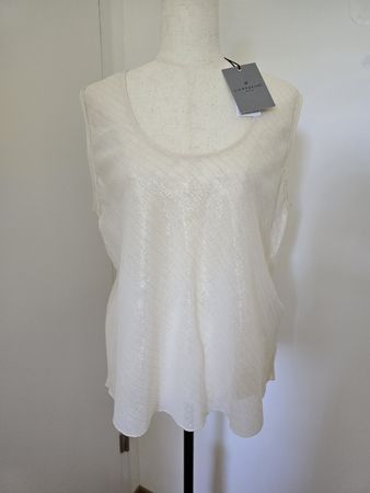 Liebeskind Berlin Lurex Tank Top Gr. 40 – Ecru Creme Gold