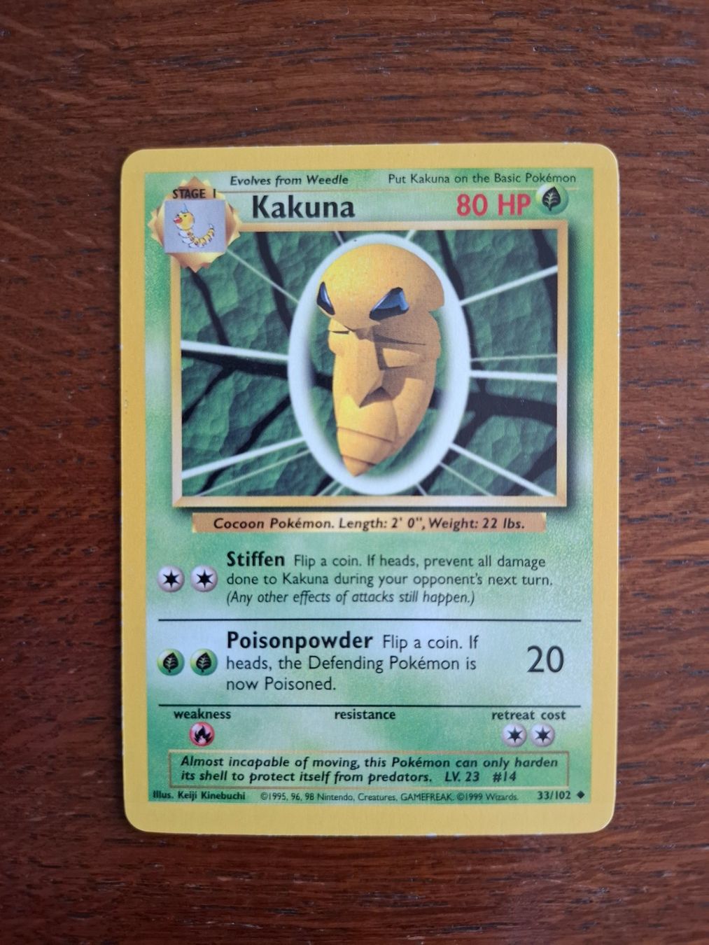 Pokémon Carte collezionabili: Pokemon Kakuna Base Set 33/102 – Usato da Giornico venduto da ale_lc8k
