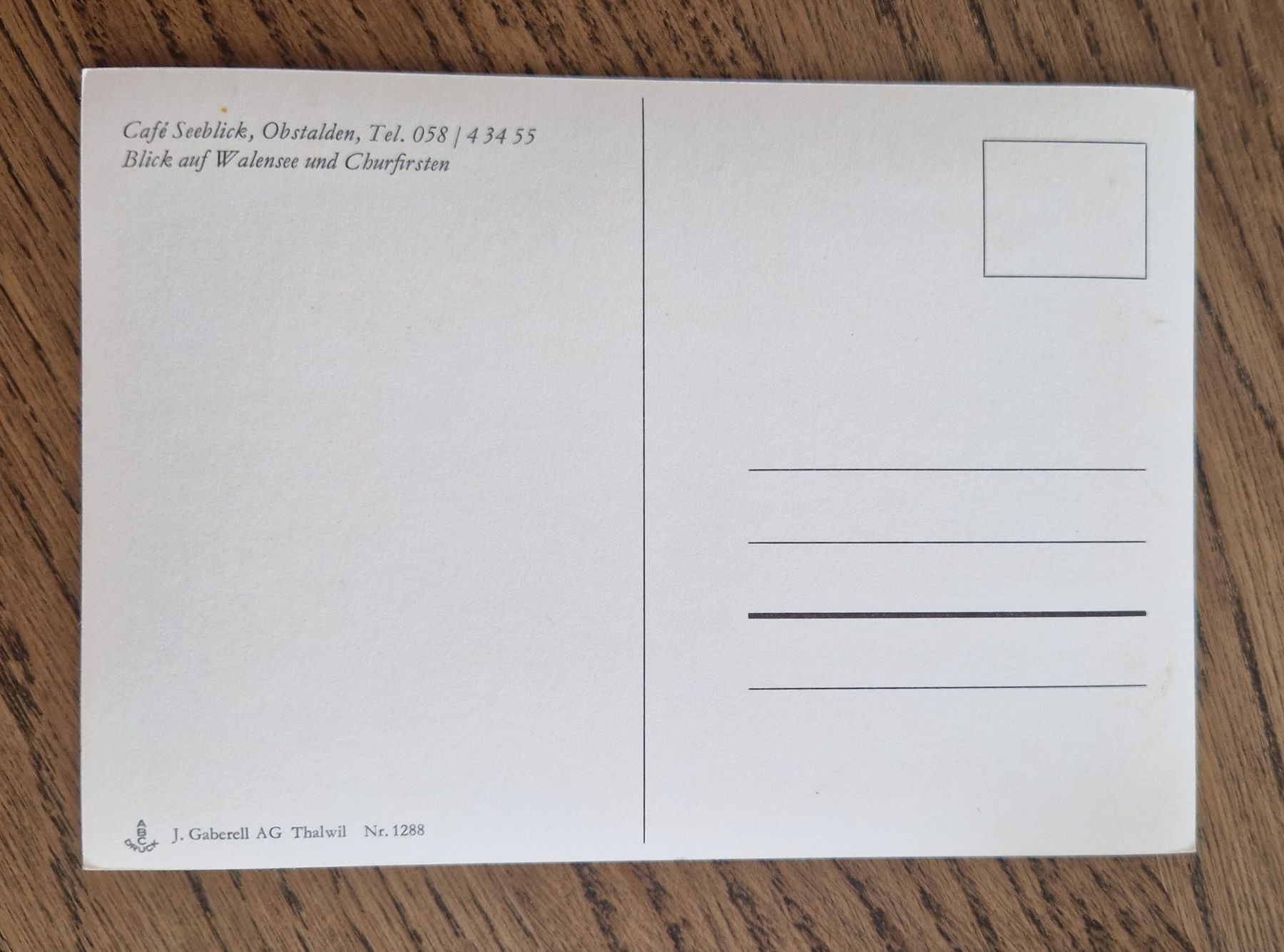 Cartoline postali: Cafe Seeblick Obstalden,  Oldtimer – Usato da Ebikon venduto da Donar50 1