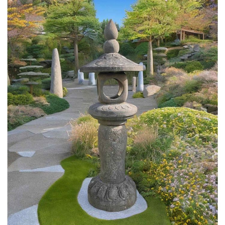 Asiatische Steinlaterne Geisterhaus Ahnenhaus Garten alt Kaufen auf