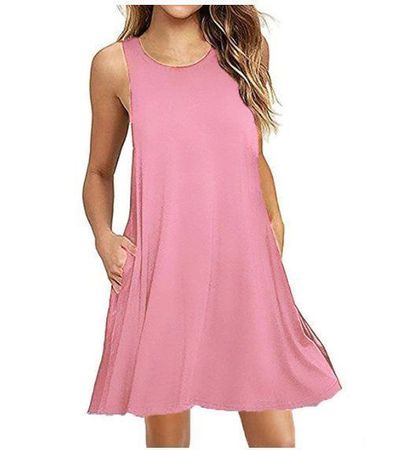 NEUES Sommerkleid rosa mit Einstecktaschen Gr. S - 222350