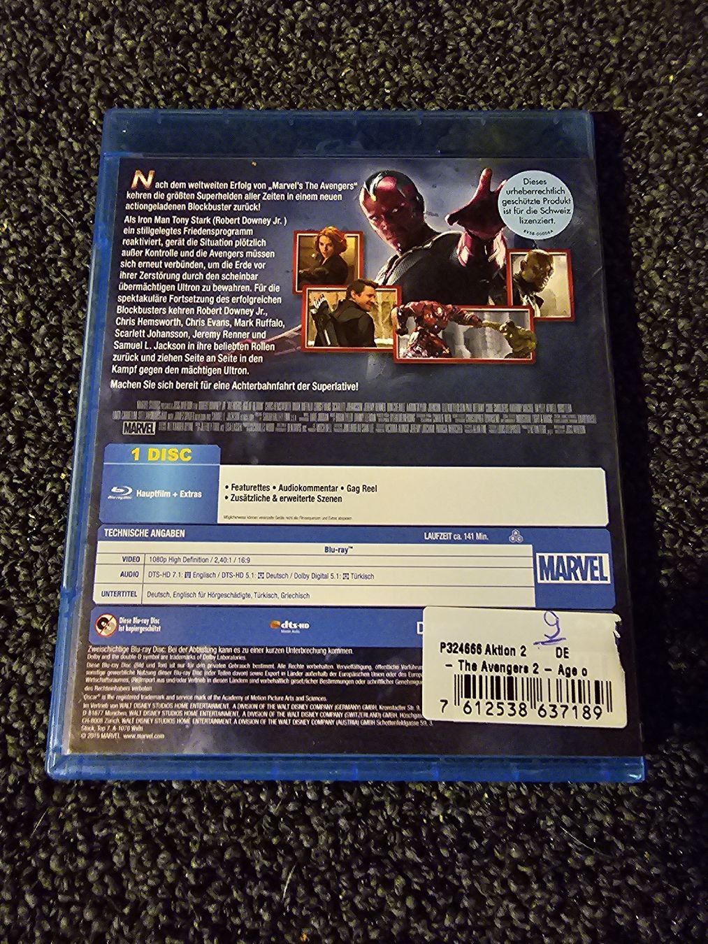 Alle DVDs: Avengers Age of Ultron Blu-ray – Gebraucht aus Ruswil von jan_bxl5 1