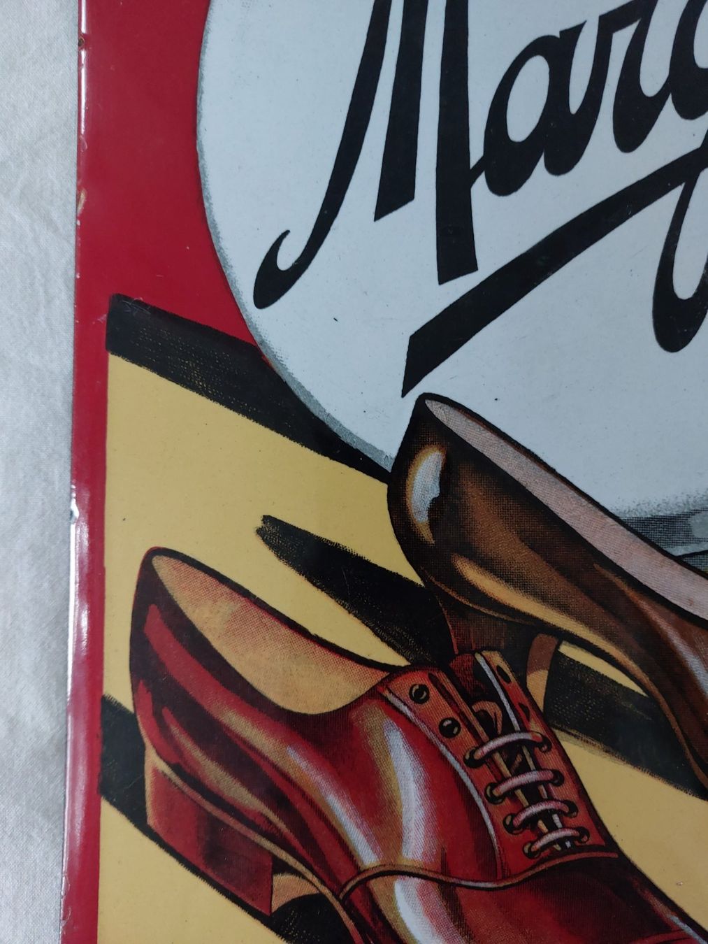 Maggi Insegne: Emailschild Marga Créme p. Chaussure plaque émaillée Sutter – Usato da Schenkon venduto da Elbarto007 4