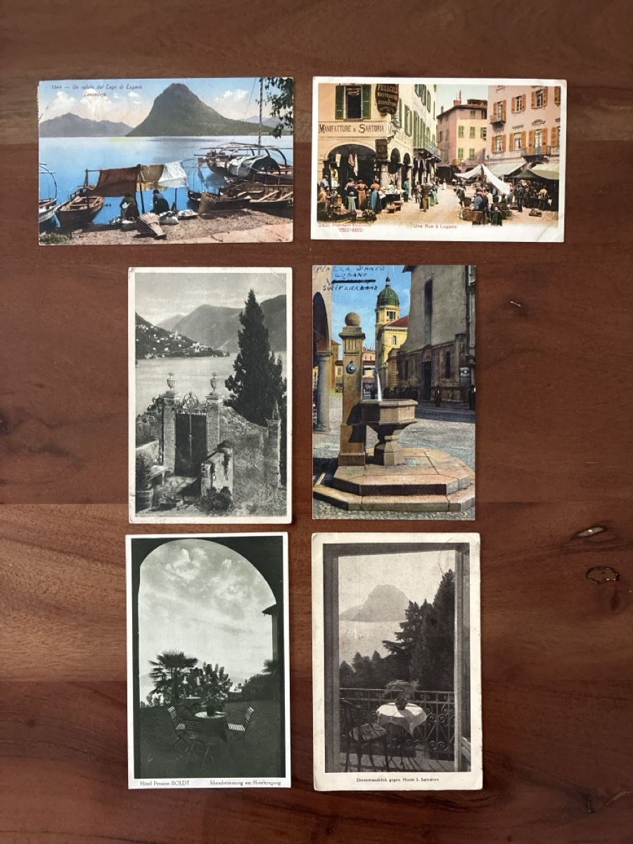 Cartoline postali: 10 Ansichtskarten Schweiz von Lugano TI. D – Usato da Oftringen venduto da Cla.vD.74 4