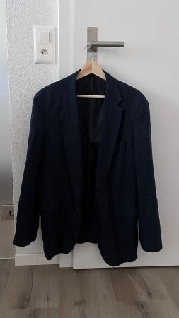 DUNKELBLAUER MANGO LEINEN-BLAZER GR EUR 52 - L