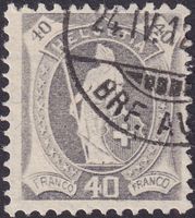 1907, Stehende, 97A - sehr schönes Stück, Kat: 100.-+