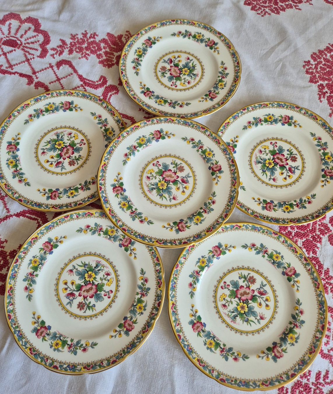 Teller: 6 Dessertteller Ming Rose, Bone China, Top, Rar – Gebraucht aus Bern von aronari 1