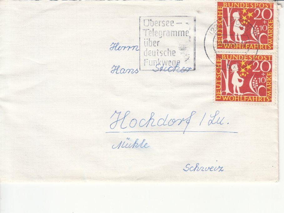 Tutti i francobolli: BRD 1959 - 1961, 6 Briefe – Usato da Bürglen TG venduto da StampGraf 3