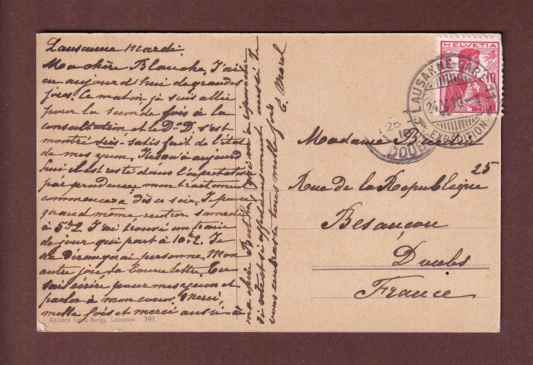 Cartoline postali: LAUSANNE - Université - 1910 – Usato da Pully venduto da nicecards-shop 1