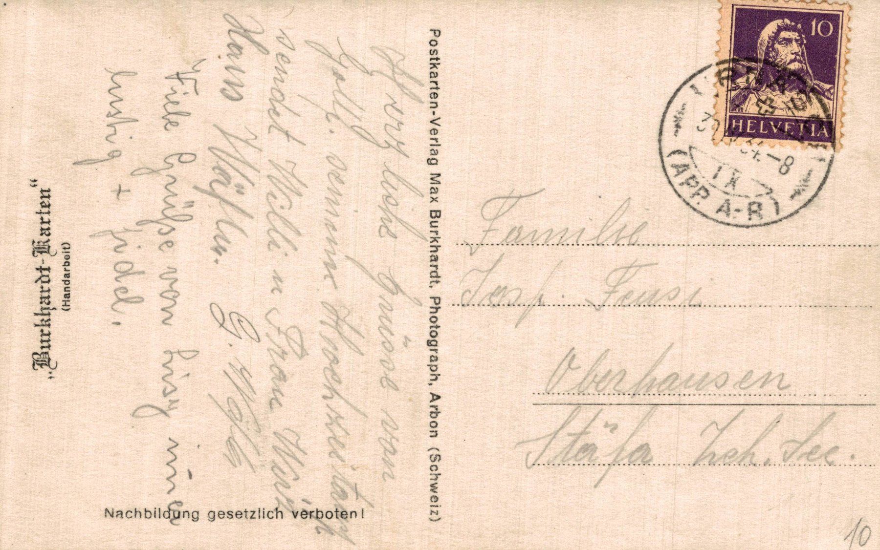 Cartoline postali: Urnäsch mit Säntis (Burkhardt-Karten) – Usato da Bronschhofen venduto da Astore 1