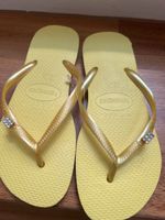Havaianas Zehentrenner Gelb Grösse 35-36 neu mit Anhänger