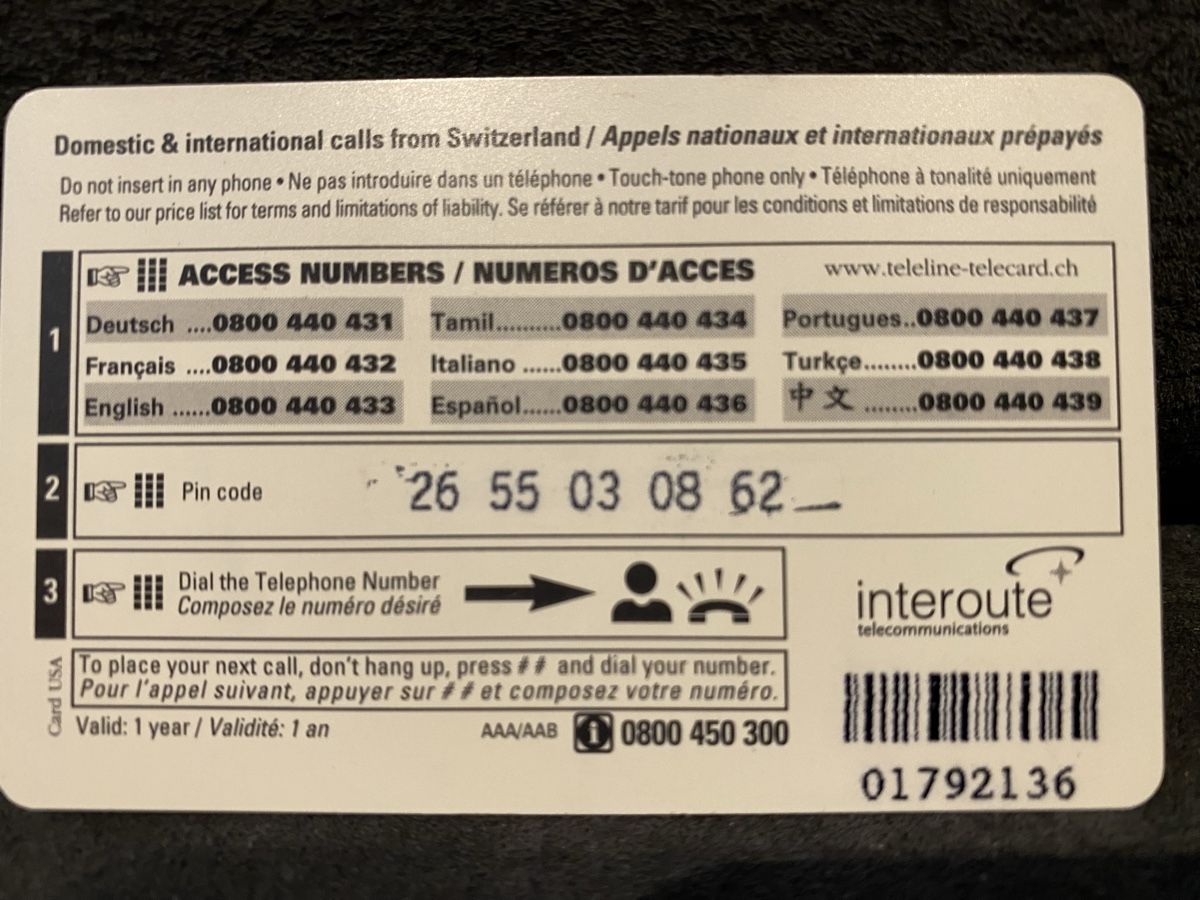 Telefon- & Taxkarten: Teleline – Gebraucht aus Lausanne von babacard10 1