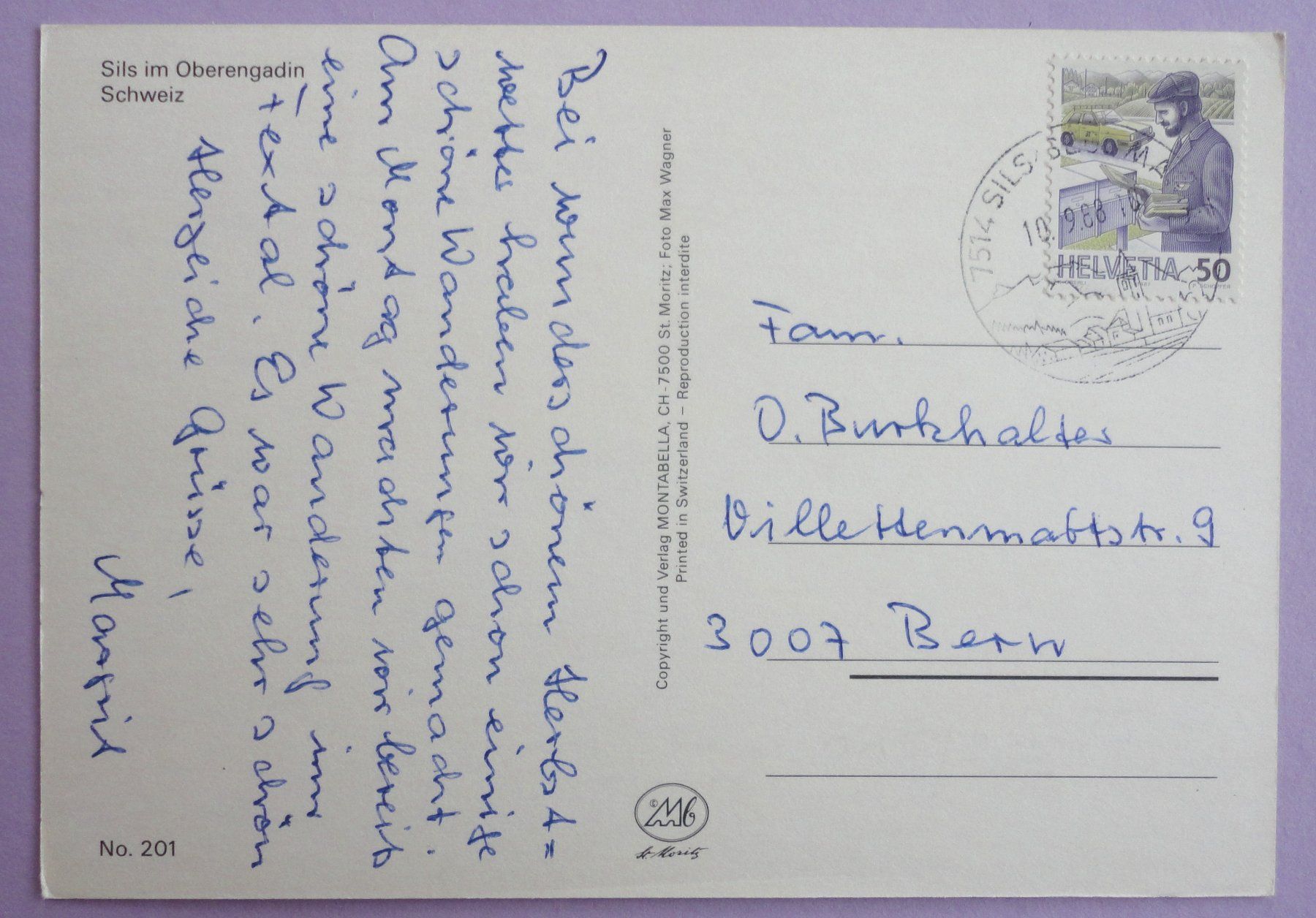 Cartoline postali: Sils im Oberengadin – Usato da Fétigny venduto da Billy2miny 1