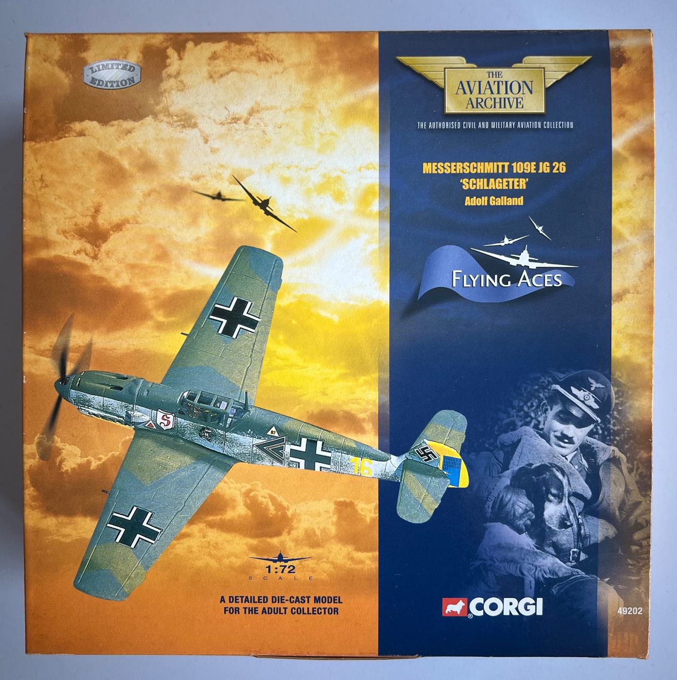 Corgi Toys Kit di modellismo & Modellini statici: Corgi 49202 Messerschmitt 109E JG26 "Schlageter" – Nuovo e nell'imballaggio originale da Laufen venduto da ric_9vmm