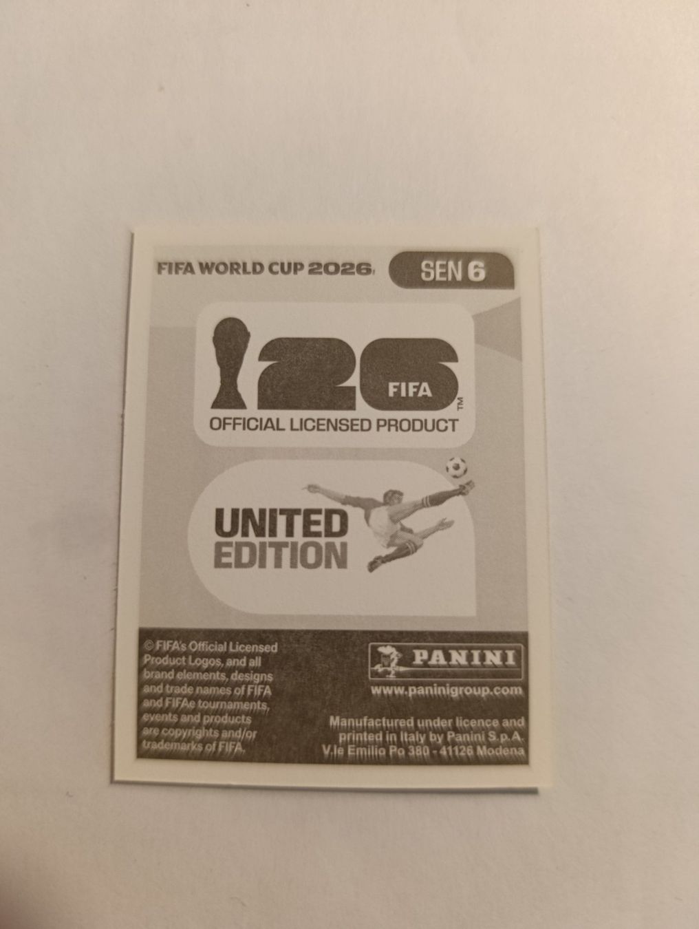 Panini Carte collezionabili: SEN 6, WM 2026 Panini Sticker – Nuovo (secondo la descrizione) da Kriens venduto da Annele97 1