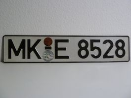 Nummernschild Auto / Kfz-Kennzeichen Deutschland MK-E 8528