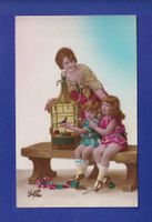 ENFANT - Jeunes filles - Oiseau - Maman