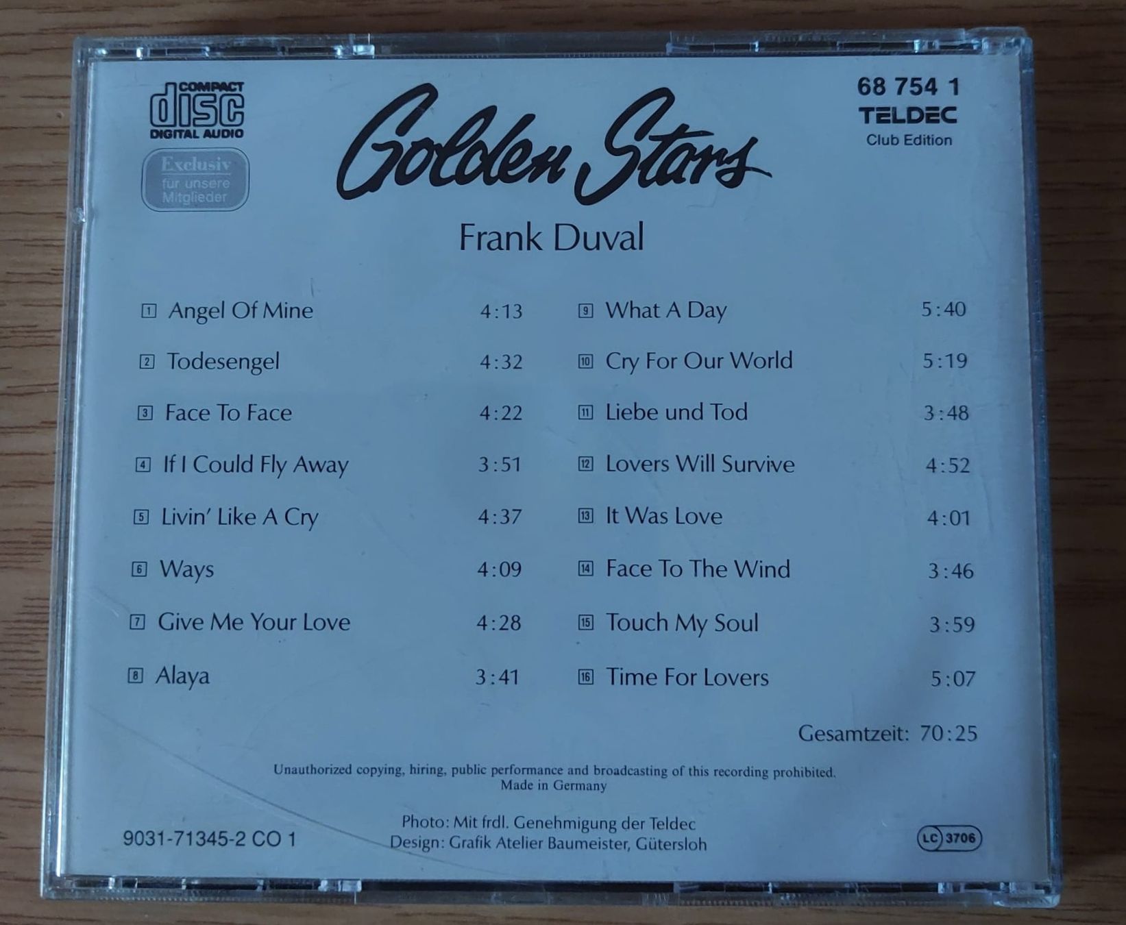 CD: CD - Frank Duval - Golden Stars – Usato da Urtenen-Schönbühl venduto da Kahru 1