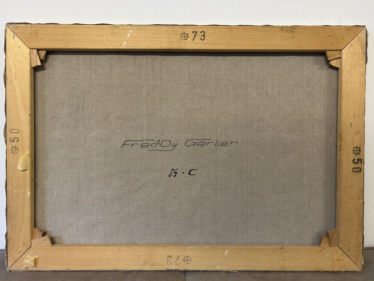Gemälde: Abstraktes Gemälde von Fredy Gerber 84' – Gebraucht aus Glarus von KunstWerkEr-LS87 4