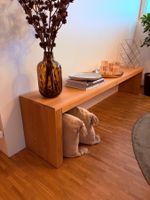 2 x Sitzbank aus massiver Eiche, Länge 200 cm, VOVA
