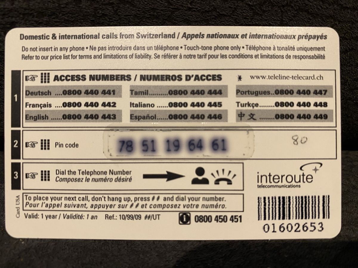 Cartes de téléphone: Teleline – D'occasion à Lausanne par babacard10 1