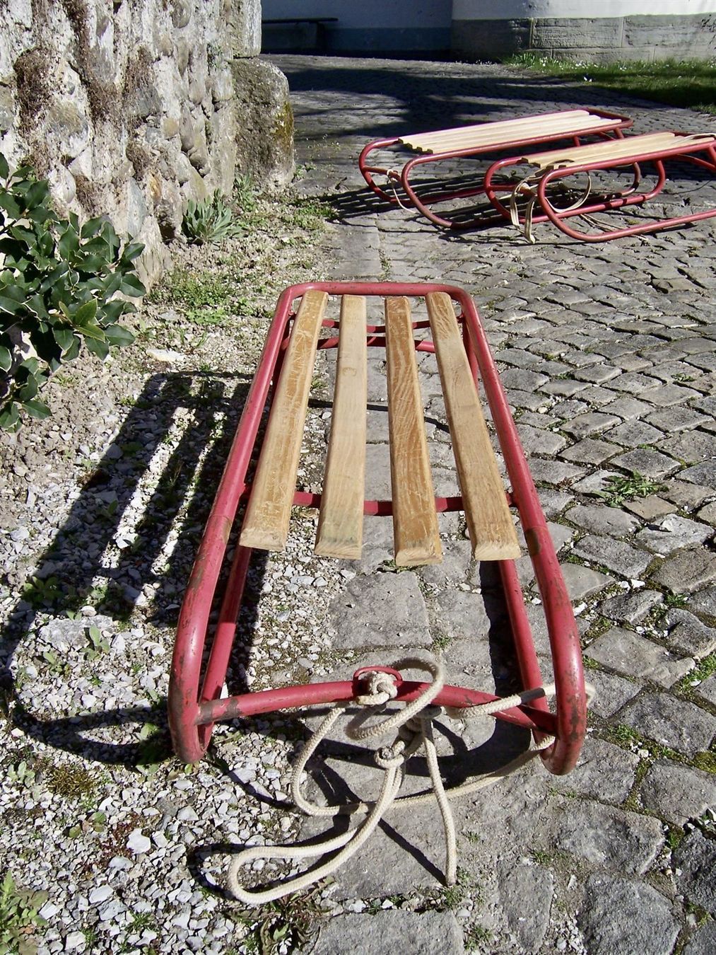 Schlitteln: Vintage Schlitten Stahlrohrschlitten SKS – Gebraucht aus Kerzers von wisaundso 2