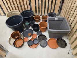 Grosses Set: Übertöpfe, Blumentöpfe & Untersetzer 🌱 