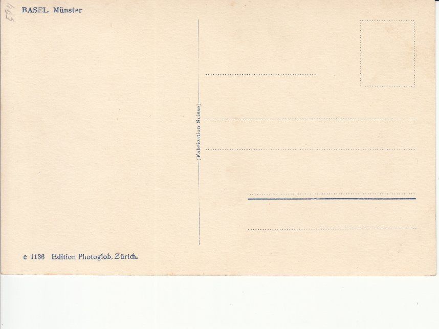 Cartoline postali: Basel Münster 1928 – Usato da Bürglen TG venduto da StampGraf 1