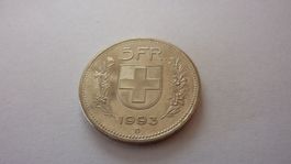Seltener Fünfliber 1993, unzirkuliert