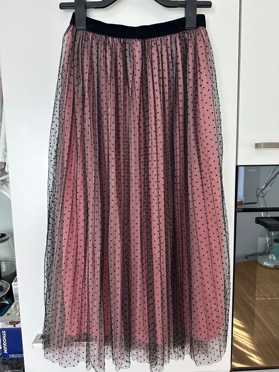 Tüllrock Für Damen In Pink/Schwarz - Tütü-Rock Mit Elastischem Bund - Vielseitig Für Partys Und Besondere Anlässe (Einheitsgröße)
