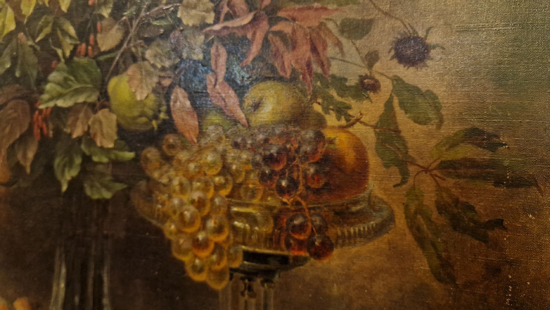 Dipinti: Antike Ölgemälde, Herbststillleben, signiert – Usato da BERN venduto da Intarsia 4