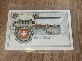 Alte Ansichtskarte "Gruss aus Basel" Top Zustand Rarität