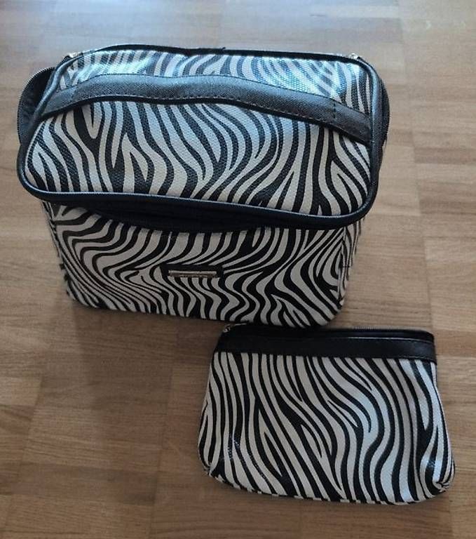 Custodie per cosmetici: Schminktasche & Necessaire Set - Zebra Muster – Usato da Lostorf venduto da HappyFlohmarkt