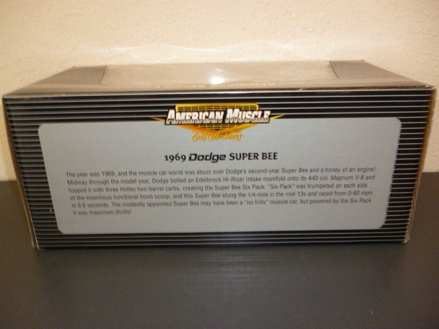 Dodge Modellini d'auto: Dodge Super-Bee 1969 1:18 – Nuovo e nell'imballaggio originale da Niederwil SG venduto da Kaicorner03 2